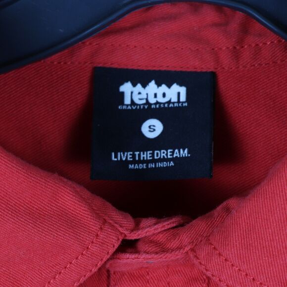 Teton x Grateful Dead Denim Button Up Workshirt Men's Size Small Red - Picture 6 of 7